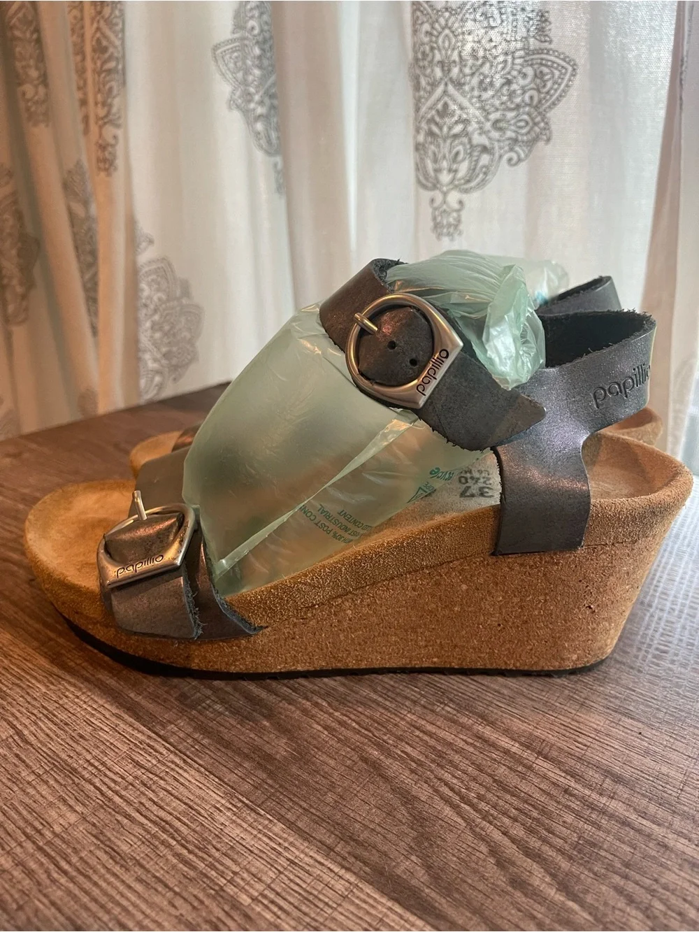 Papillio by Birkenstock Soley wedge gray size 37